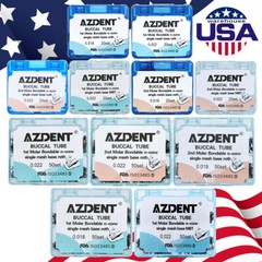Dental Orthodontic Buccal Tubes 1st 2nd Molar Tube Roth MBT 022 Bondable AZDENT