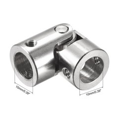 10mm to 10mm ID Rotatable Universal Joint Shaft Coupling L35 x D16 Screws Wrench