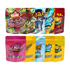 100Pcs 3.5g Smell Proof Zip Seal Mylar Bags Resealable Food Candy Storage Pouch