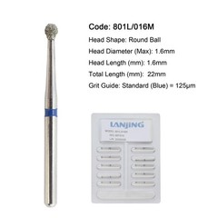 Dental Burs Diamond Round End Taper Surgical Long Ball Barrel FG for High Speed