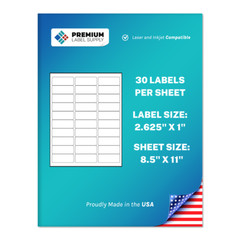 15000 2.625″ x 1″ Self Adhesive Address Labels 30 per sheet 500 sheets * 30 up *