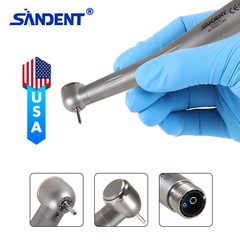 SANDENT Dental Ceramic High Speed Turbine Handpiece Push 2Hole Clean Head System