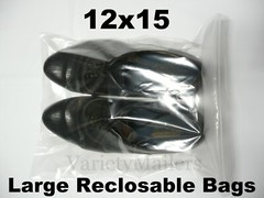 40 Resealable Storage Bags 12”x 15” Clear 4 Mil Extra Thick Zip-Top Bags 12×15