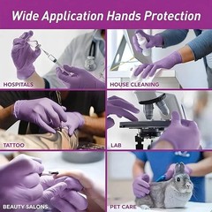 100pc Disposable Nitrile Exam 4-mil Latex Free Cleaning Food-Safe Gloves