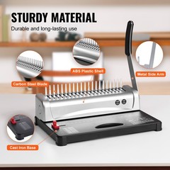 VEVOR Binding Machine Comb Binding Machine 21 Holes 100 PCS Binding Spines
