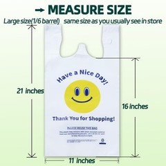 YovhVon 0.8Mil(20 Microns), 100 Count, Plastic Bags with 1/6 Barrel, White