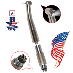 SANDENT Dental Fiber Optic LED High Speed Handpiece fit w/ NSK 6 Hole Coupler ty