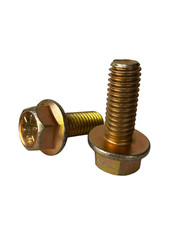 (100 Pcs) 5/16″-18×1″ Grade 8 Hex Flange Bolt (FT) Zinc Yellow Trivalent