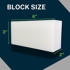 High-Density Polyethylene (HDPE) Plastic Block 2″ x 3″ x x 6″, Natural