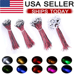 5/10Pcs New 3mm 5mm Pre Wired LED DC9-12V Lights Emitting Diodes