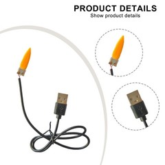 USB 5V LED flame lamp set three simulated candles flicker decorative light kit