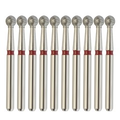 Multi-Use Dental Diamond Burs Round Ball Bur Friction Grip Surgical FG 801 801L