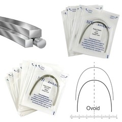 US 100PCS Orthodontic Niti Arch Wire Super Elactic Ovoid Form Round Rectangular
