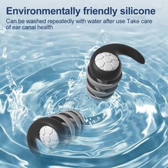 Reusable Silicone Ear Plugs Noise Cancelling Earplugs Protector Study Sleep Swim