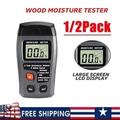 Digital LCD Wood Moisture Meter Detector Tester Wood Firewood Paper Cardboard