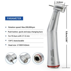 COXO Dental Internal water spray 1:5 Increasing LED Optic Fiber Contra Angle
