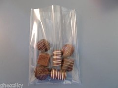 200 CLEAR POLY BAKERY CELLO CANDY BAG POLYPROPYLENE COOKIE FLAT POLY TREAT BAGS