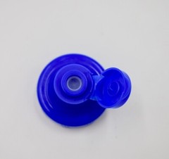 Aptar-38-400 Blue Flip Top Tab Caps with valve. Quantity 1200 per box