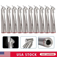 10 PCS Dental 1:4.2 LED 45°Angle Head Contra Angle Handpiece External Water