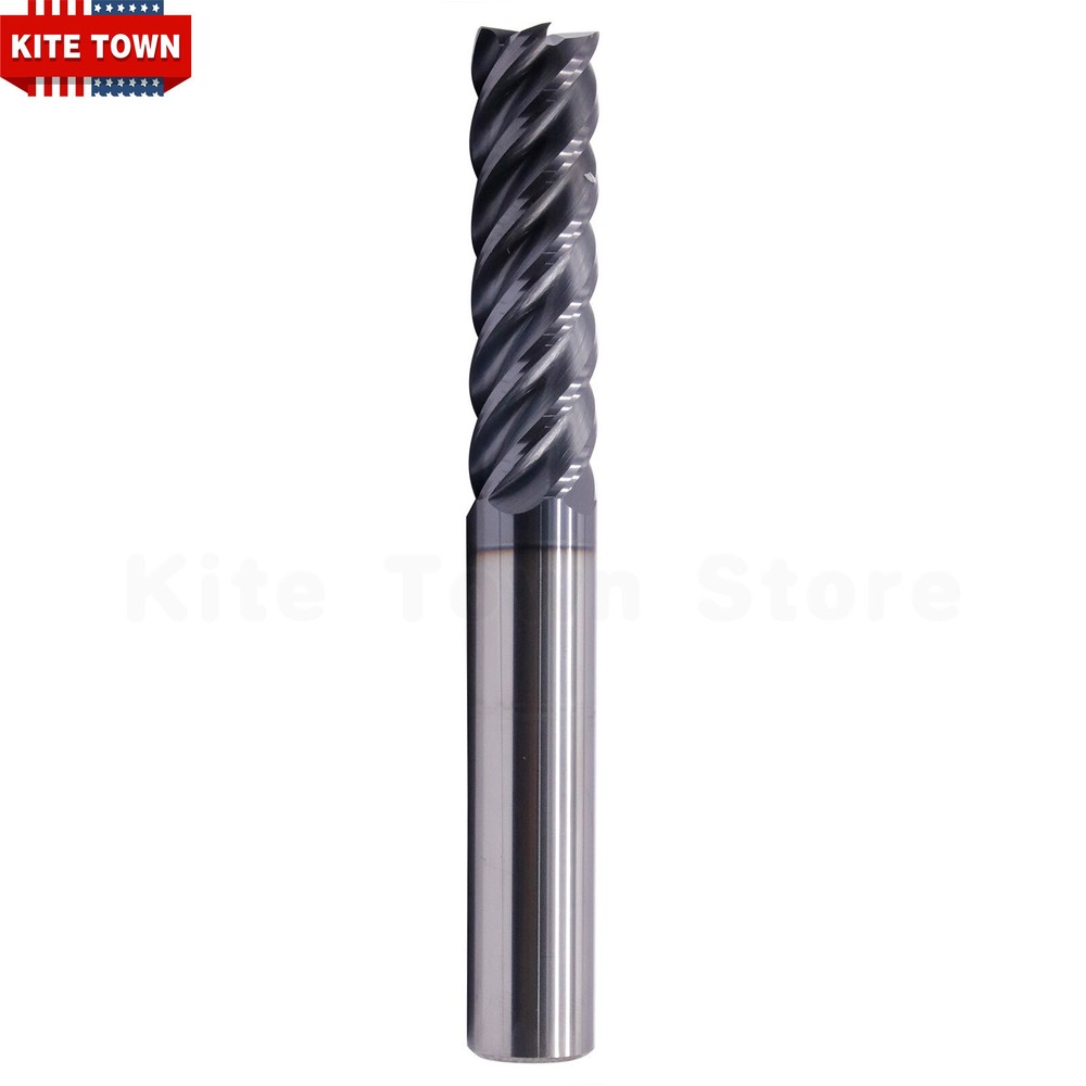 5 Flute Solid Carbide 3/4″ x 2-3/4″ x 6″ Long End Mill – AlTiN Coated