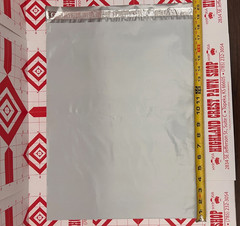 Poly Mailers 2.5 MIL Shipping Bags White/grey self sealing -14.5×19 USA MADE!