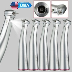 1-5 Dental 1:5 Fiber Optic Contra Angle Increase Internal 4 Spray LED Handpiece