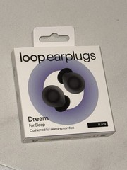 Loop Dream Earplugs for Sleep – (Black) Noise Reduction- Silicone & Foam- Nib