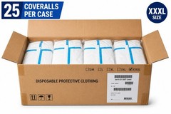 Disposable Protective Coveralls Heavy Duty Full Body W Hood & Boots XXL Case/25