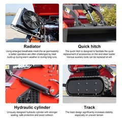 HUAYEE Free Shiping Crawler Mini Skid Steer Loader with EPA 23HP Engine in USA