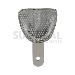 6 Metal Dental Impression Trays set Perforated Upper & Lower Denture Edentulous