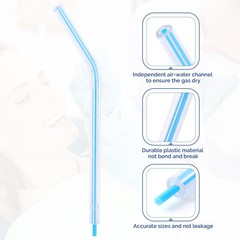 250Pcs/Bag Dental Disposable 3-Way Air Water Spray Tips Triple Nozzles Tubes