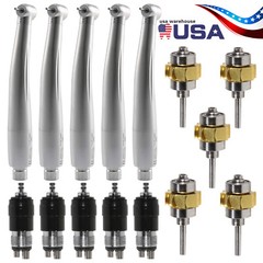 NSK QD-J Style Dental Fast High Speed Handpiece Push Quick Coupler 4Holes tta