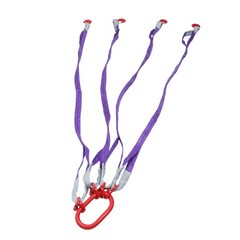 Four Leg Bridle Web Sling 5ft 6600lbs Lifting Slings with G80 Grab Hooks
