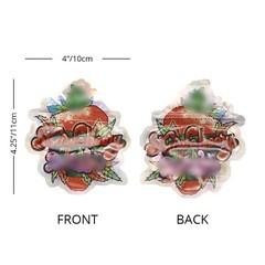 100 pcs Cartoon Shapes Mylar Bags Zip Seal Bags Resealable Candy Baggies 3.5g