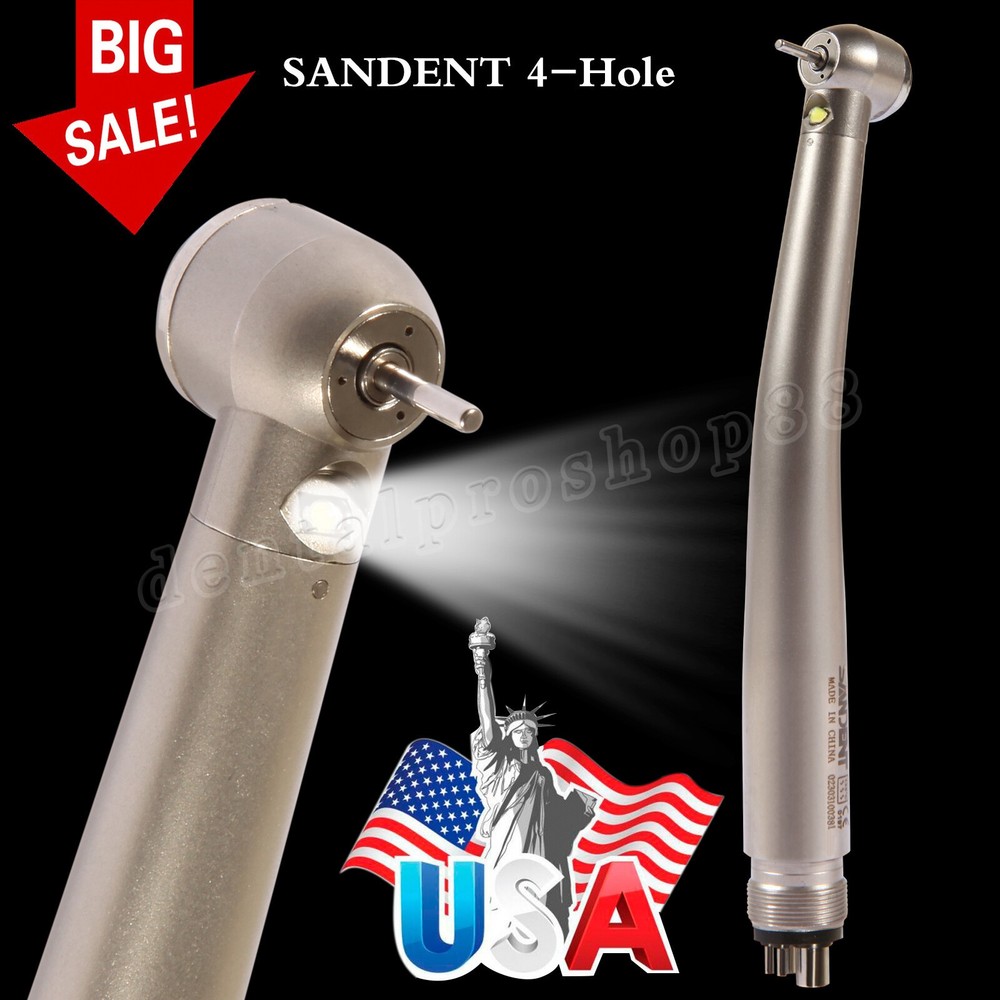 Dental Fiber Optic E-generator LED High Speed Handpiece Internal 3 Spray 4 Hole