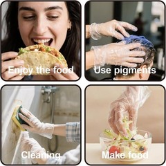 400 Count Disposable Poly Plastic Gloves for Cooking, Food Prep and Food Service