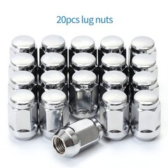 20Pc 1/2-20×35 Ford Lug Nut Chrome 19mm Hex Fit F150 F100 Explorer Edge
