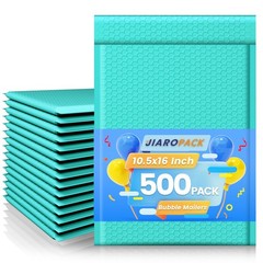 500pc Large Bubble Mailers 10.5×16 Padded Envelopes 10.5×15 Poly Bubble Bag Teal