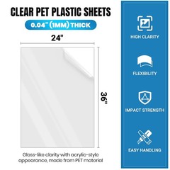 High Clarity PET Panels 24×36 – DIY Sneeze Guards & Shields