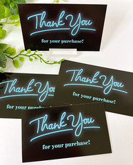50x Business Cards, Thank You for Your Purchase 3.5×2″ Variety Pack