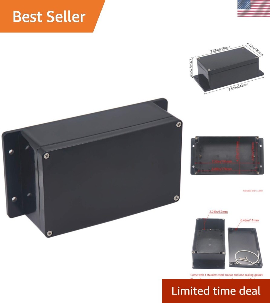 Easy-Customizable Junction Box – 7.87×4.72×2.95 Inch for Project Enclosures