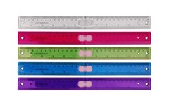 12″ Plastic Folded Rulers Assorted Color 5pcs Pack, Foldable, Portable, Easy …