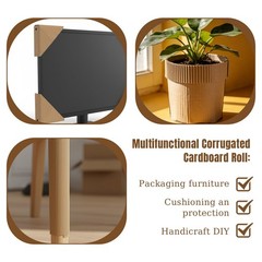 12 x 394 Inch Corrugated Cardboard Roll, Singleface Corrugated Paper Roll B Flut