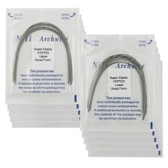 US 100PCS Orthodontic Niti Arch Wire Super Elactic Ovoid Form Round Rectangular
