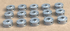 NOS Unbranded Aluminum Round Shaft Collars Clamping (Lot of 15)