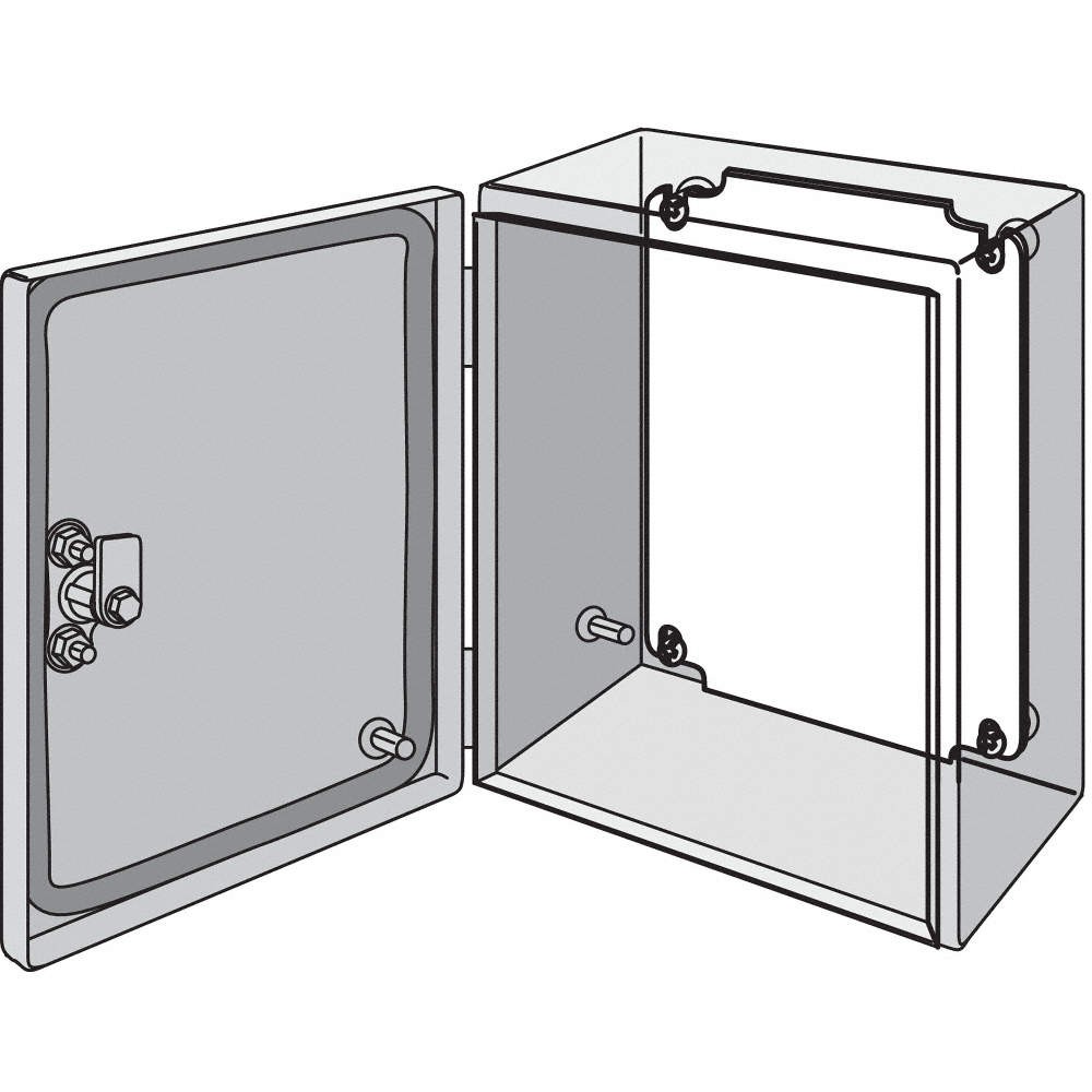 HOFFMAN LP2520 Panel,9.84in. H x 7.87in. W x White 32FE92