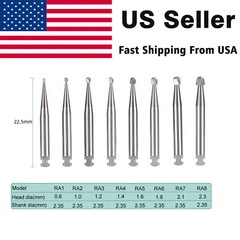 5Pcs/Pack Dental Round Carbide Bur For Slow Low Speed Latch Type RA1-RA8 SANDENT