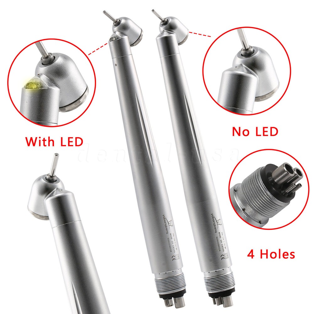 Dental NSK style LED 45° Degree Fiber Optic High Speed Handpiece E-generator 2/4