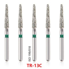 50*Dental Taper Round End Diamond Burs for High Speed Handpiece FG 1.6mm TR-13C