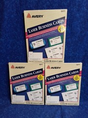 3 Packs Avery Laser Business Cards 2″ x 3 1/2″ White Qty 250 ea(750 Total) #5371